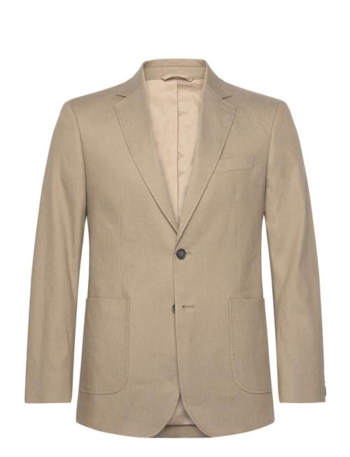 GANT Slim Cotton Linen Suit Blazer GANT Beige