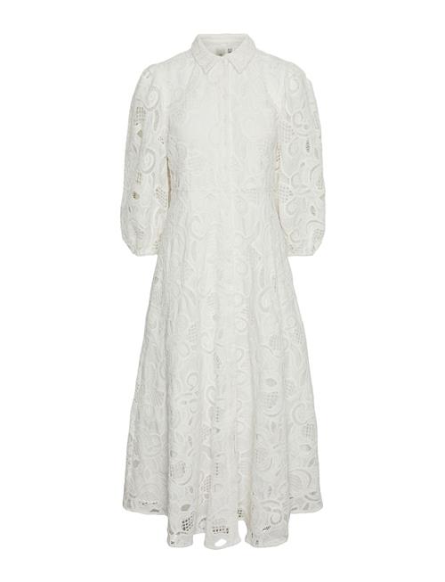 YAS Yashongi 3/4 Ankle Shirt Dress YAS White