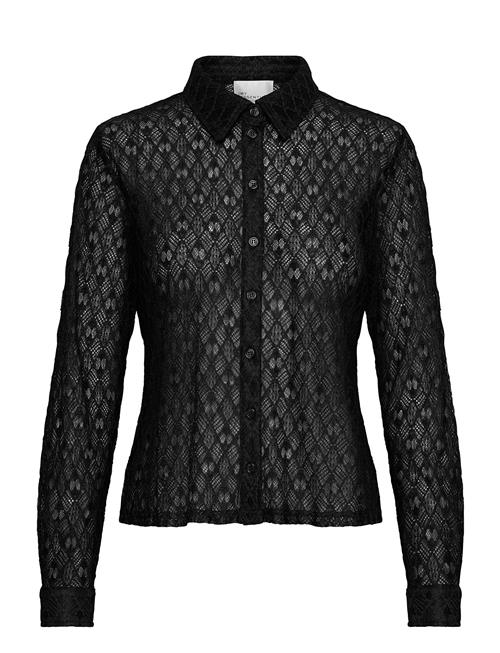 My Essential Wardrobe Violamw Lace Shirt My Essential Wardrobe Black