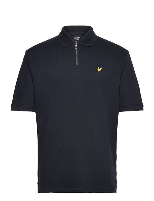 Lyle & Scott Textured Stripe Polo Shirt Lyle & Scott Navy