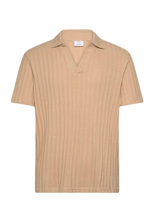 Mango Regular-Fit Ribbed Cotton Polo Shirt Mango Beige