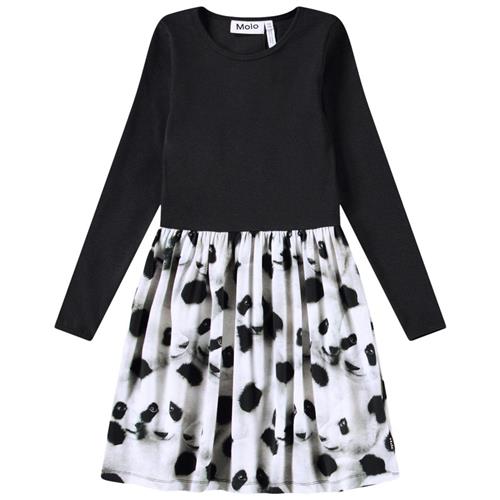 Molo Credence Long-Sleeved Dress Giant Panda | Sort | 110/116 cm