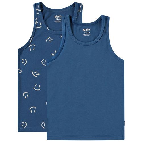 Molo Jayden 2-Pack Tank Top Happy Best | Marine blå | 122/128 cm