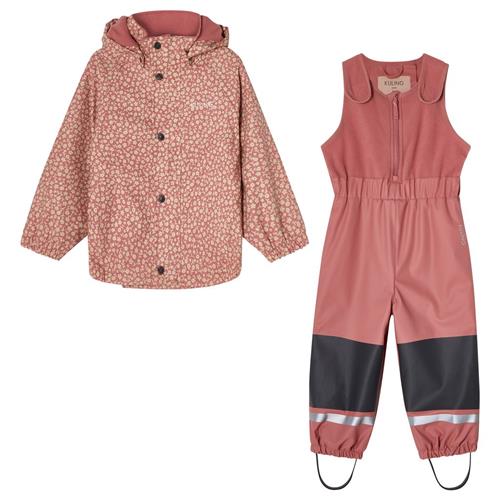 Kuling Ottawa Recycled Rain Set Desert Pink Flower | Lyserød | 98/104 cm