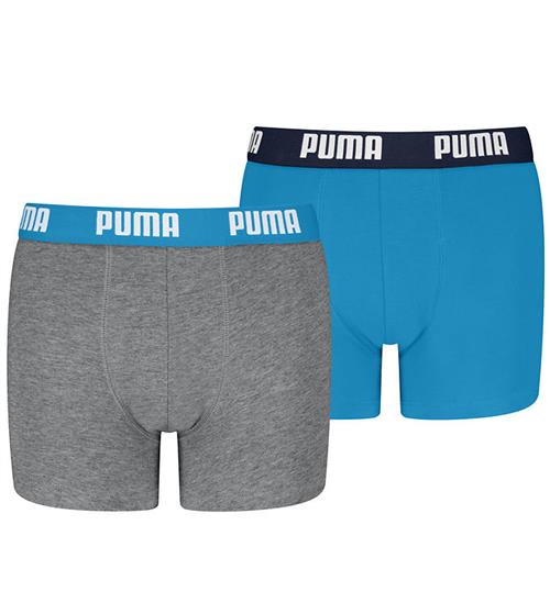 Puma Boxershorts - 2-pak - Grey Melange/Blue