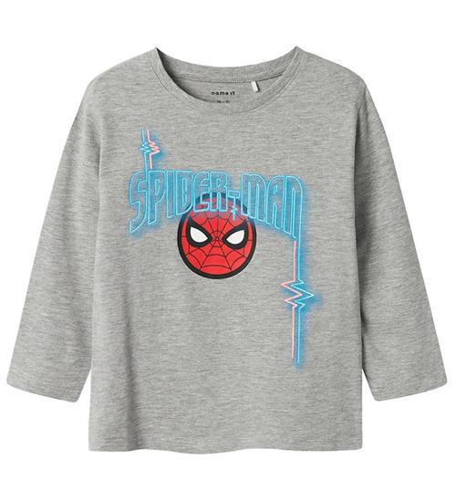 Name It Bluse - NmmJacinto Spiderman - Grey Melange