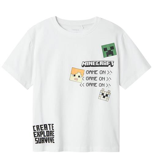 Name It T-shirt - NkmJafar Minecraft - Bright White