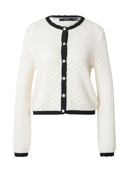 VERO MODA Cardigan 'VMJACKIE'  creme / sort