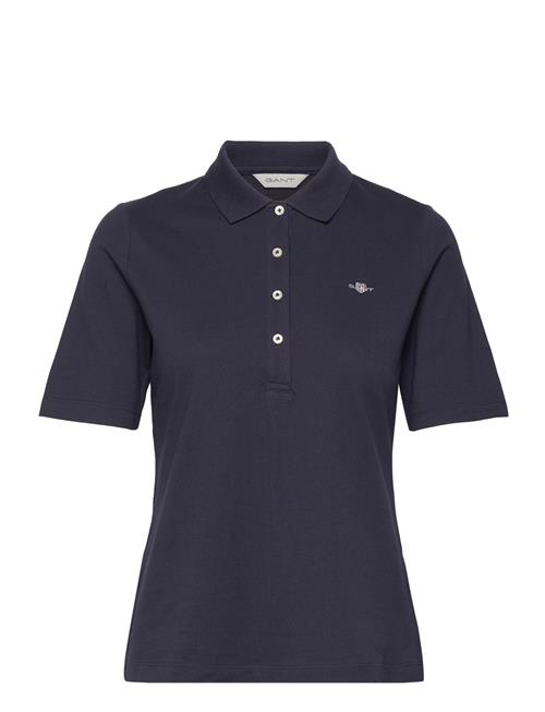 Slim Shield Ss Pique Polo GANT Navy