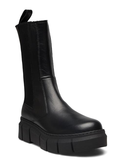 ALOHAS Armor Black Leather Ankle Boot ALOHAS Black