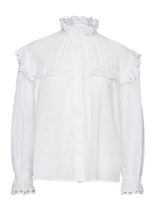 Mango Embroidered Details Blouse Mango White