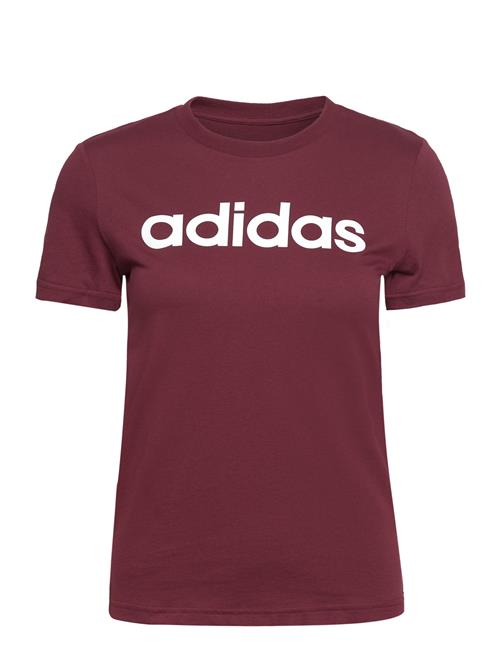 Essentials Slim Logo T-Shirt Adidas Sportswear Burgundy