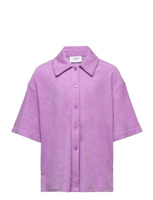 Daisy Towelling Shirt Grunt Purple