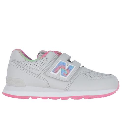 New Balance Sko - 574 - Grey Matter/Signal Pink