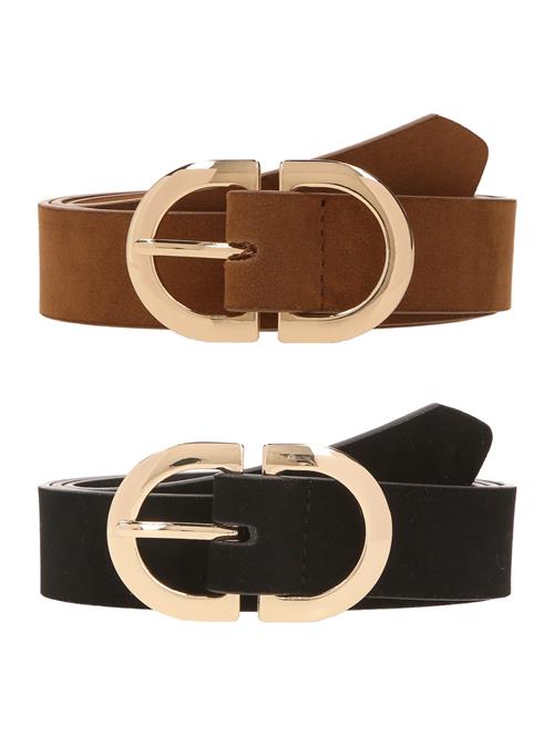 STUDIO SELECT Bælte  cognac / guld / sort