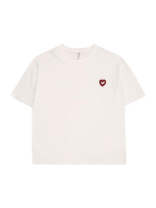 ONLY GIRLS Bluser & t-shirts 'KOGANNA'  carminrød / hvid