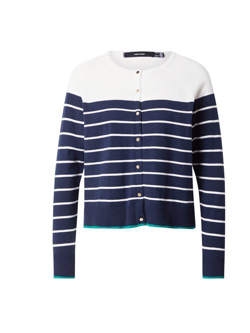 VERO MODA Cardigan 'VMALMA'  navy / grøn / hvid