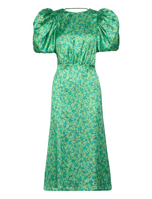 Midi Puff Sleeve Dress ROTATE Birger Christensen Green