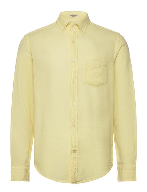 Reg Cotton Linen Texture Shirt GANT Yellow