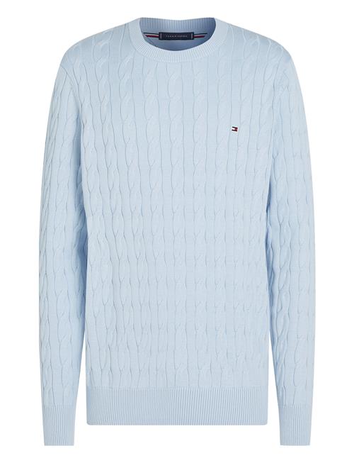 Classic Cotton Cable Crew Neck Tommy Hilfiger Blue