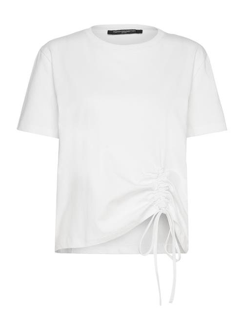 French Connection Rallie Cotton Rouched T-Shirt French Connection White