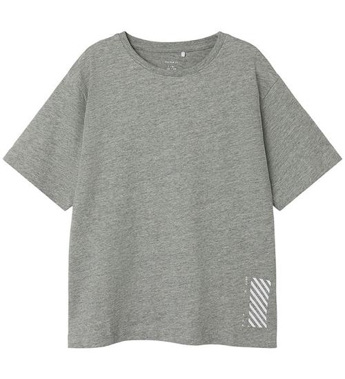 Name It T-Shirt - NkmOvan - Grey Melange m. Print