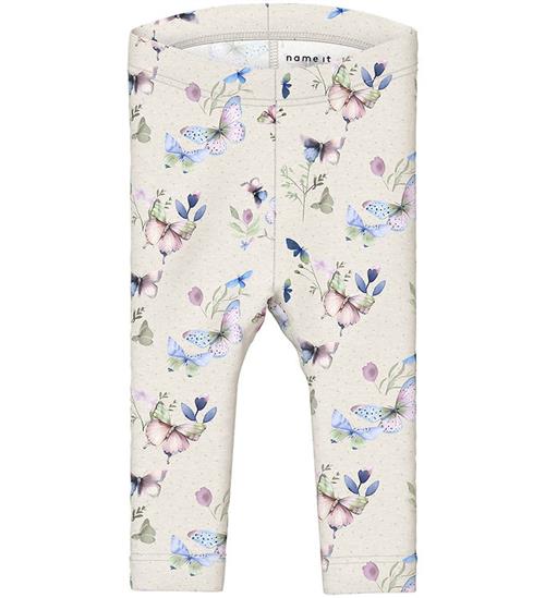 Name It Leggings - NbfBela - Peyote Melange m. Sommerfugle