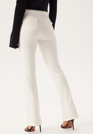 Se BUBBLEROOM Stretchy Back Pocket Trousers White 46 ved Bubbleroom