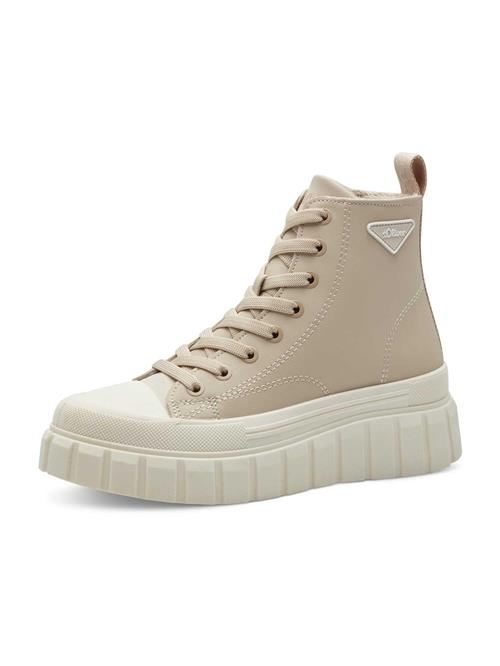 s.Oliver Sneaker high  mørkebeige / offwhite