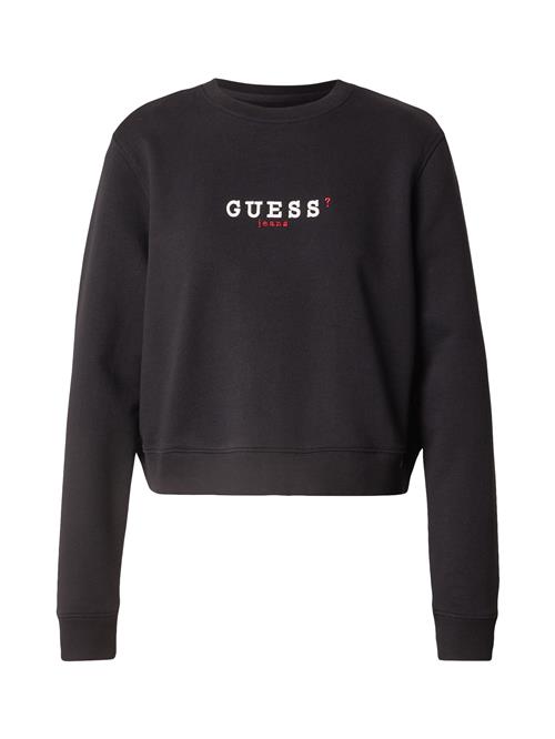 GUESS JEANS Sweatshirt  rød / sort / hvid