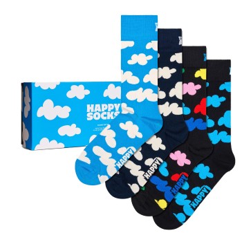 Happy socks Strømper 4P Cloudy Gift Set Flerfarvet bomuld Str 41/46