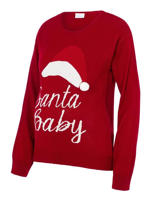 MAMALICIOUS Pullover 'MLSanta Baby'  rubinrød / hvid