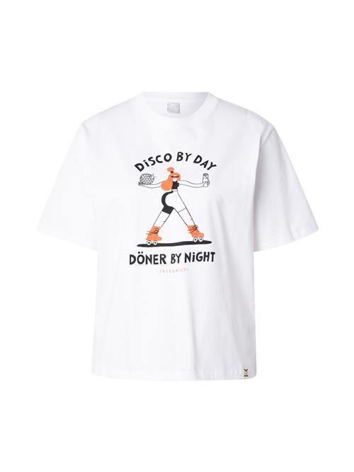 Iriedaily Shirts 'Disco Day'  orange / sort / hvid