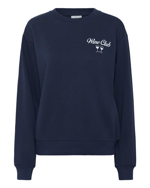 Kaffe Sweatshirt 'Chateau'  marin / hvid