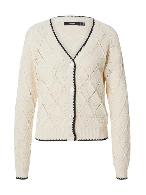 VERO MODA Cardigan 'VMJULIAN'  beige / sort