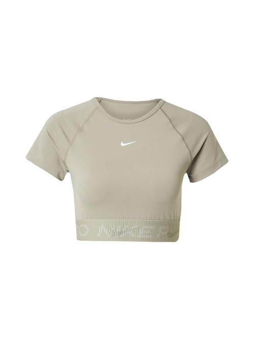 NIKE Funktionsbluse  khaki / hvid