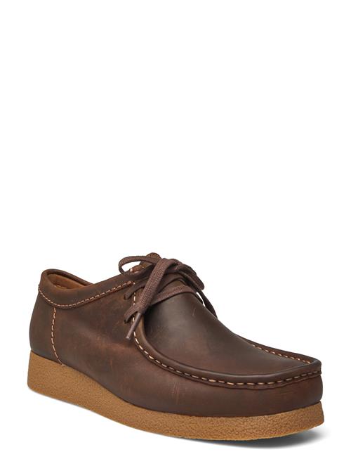 Se Clarks Wallabeeevo G Clarks Brown ved Booztlet