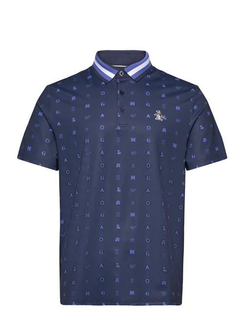 Original All-Over Pete Print Polo Original Penguin Golf Navy