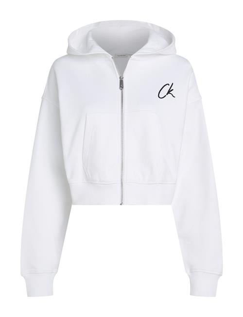 Se Embroidered Ck Zip Through Calvin Klein Jeans White ved Booztlet