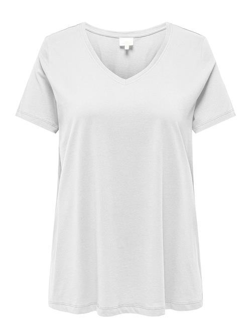 Carbonnie Life S/S V A-Shape Tee Noos ONLY Carmakoma White