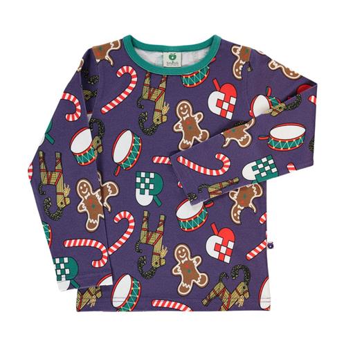 Småfolk Christmas Decorations Langærmet T-shirt Loganberry 3-4 Y  Lilla  3-4 år  Unisex