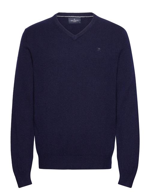 Se Lambswool V Neck Hackett London Navy ved Booztlet