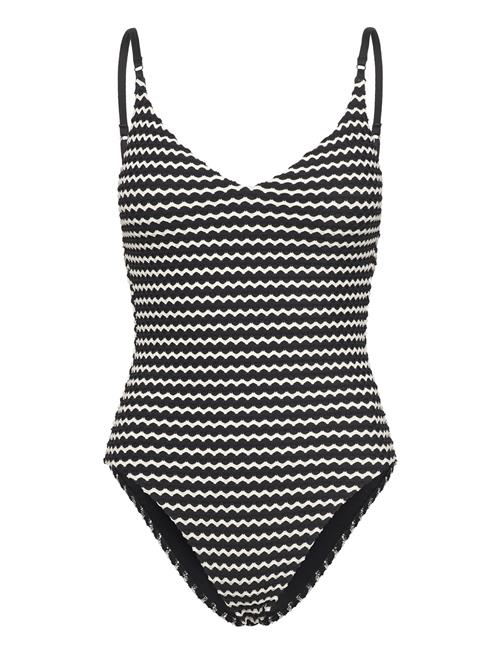 Seafolly Mesh Effect V Neck Piece Seafolly Black