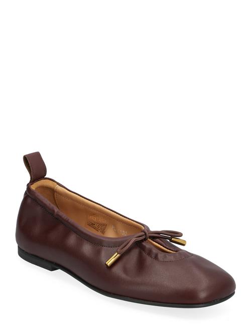 Rosalind Brown Leather Ballet Flats ALOHAS Brown