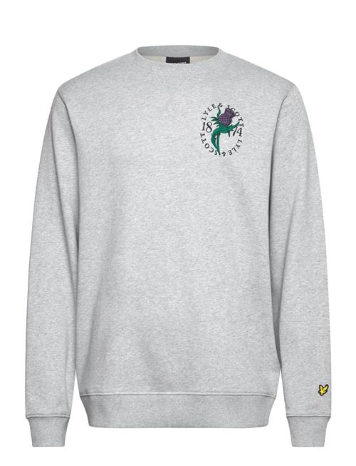 Lyle & Scott Thistle Flora Printed Crew Neck Sweatshirt Lyle & Scott Grey