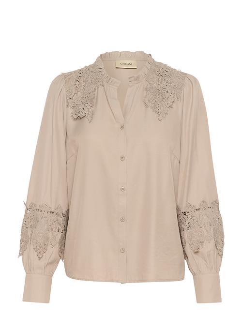 Cream Crluna Lace Shirt Cream Beige