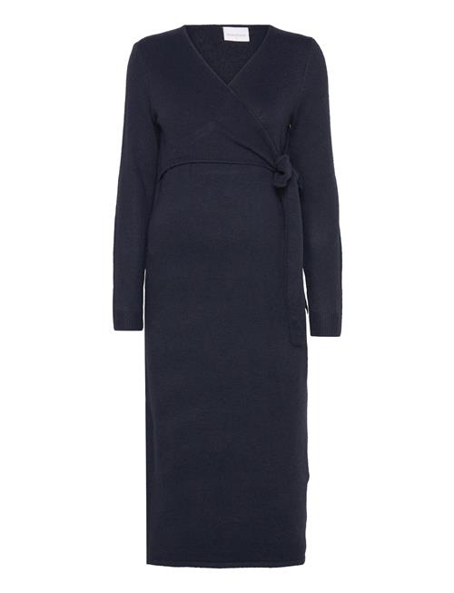 Mlfie Tess L/S Knit Midi Dress 2F Mamalicious Navy