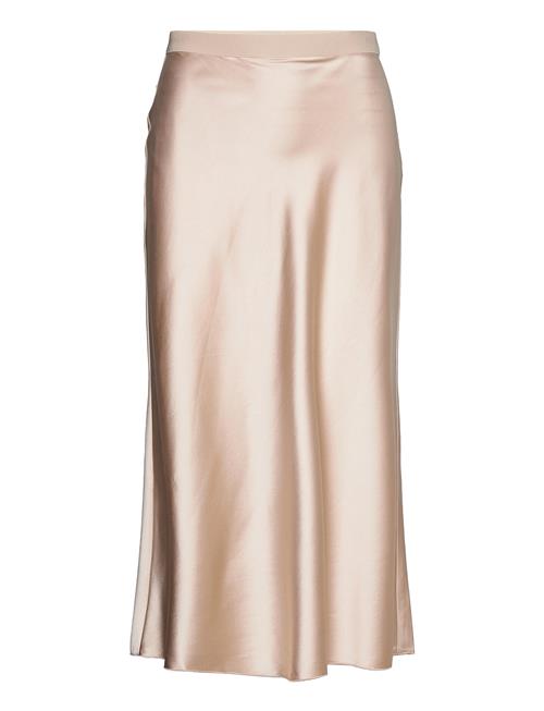 Hana Satin Silk Skirt Ahlvar Gallery Beige