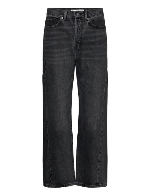 Straight Jeans With Forward Seams Mango Grey