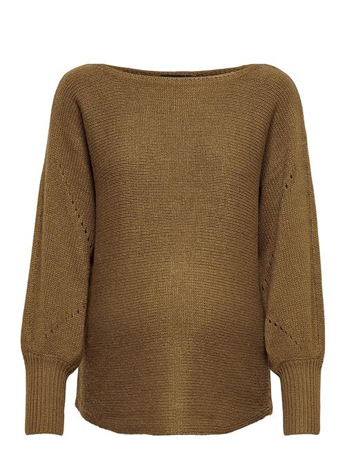 ONLY Olmnicoya L/S Boatneck Pullover Knt ONLY Beige